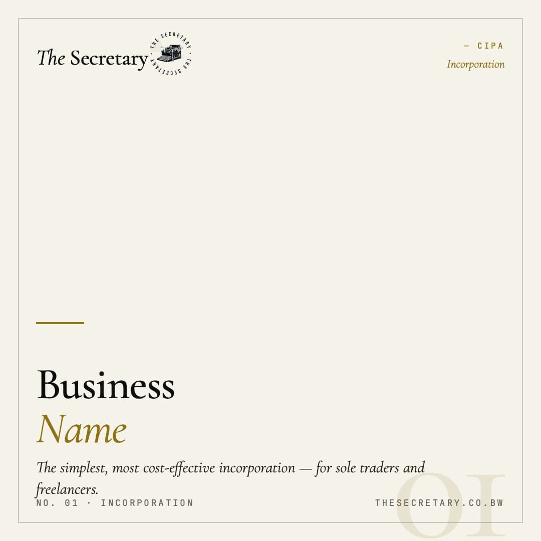 Registration of Business Name